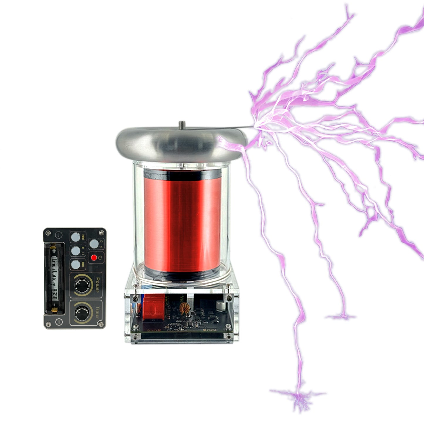 TESLA COIL 20 | Wireless Cyberpunk Storm with Remote & SD Card(20+cm Arc)