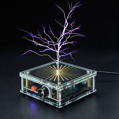 TESLA COIL 8 | Transparent "Gold Skeleton" Edition (Lightweight Education Kit)