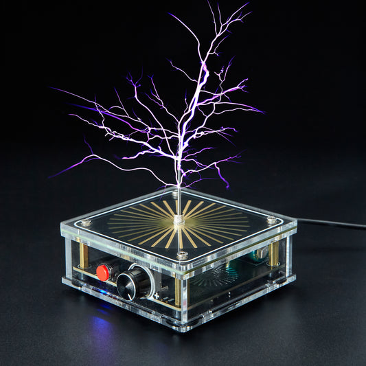 TESLA COIL 8 | Transparent "Gold Skeleton" Edition (Lightweight Education Kit)