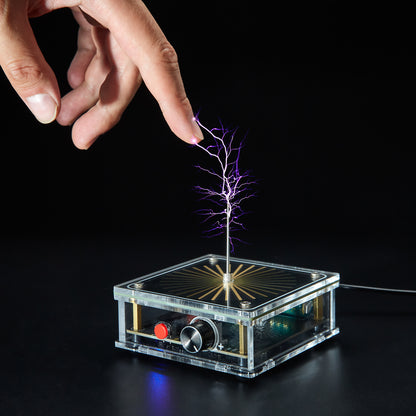 TESLA COIL 8 | Transparent "Gold Skeleton" Edition (Lightweight Education Kit)