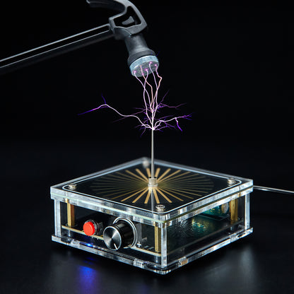 TESLA COIL 8 | Transparent "Gold Skeleton" Edition (Lightweight Education Kit)