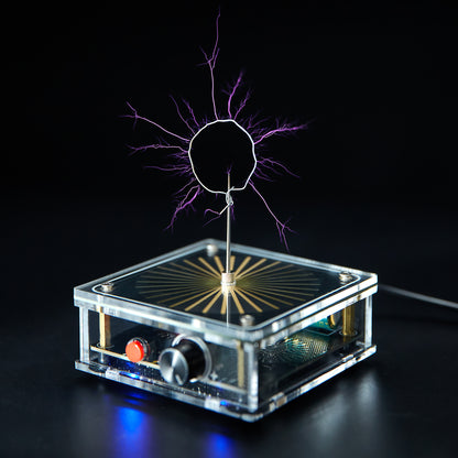 TESLA COIL 8 | Transparent "Gold Skeleton" Edition (Lightweight Education Kit)