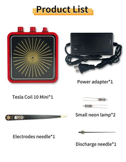 TESLA COIL 10MINI | Compact Palm-Sized Singing Coil (10cm Arc Portable Edition)