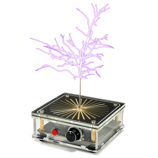 TESLA COIL 8 | Transparent "Gold Skeleton" Edition (Lightweight Education Kit)